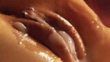 Beautiful pussy covered in lubricant and cum. Close-up snapshot 15
