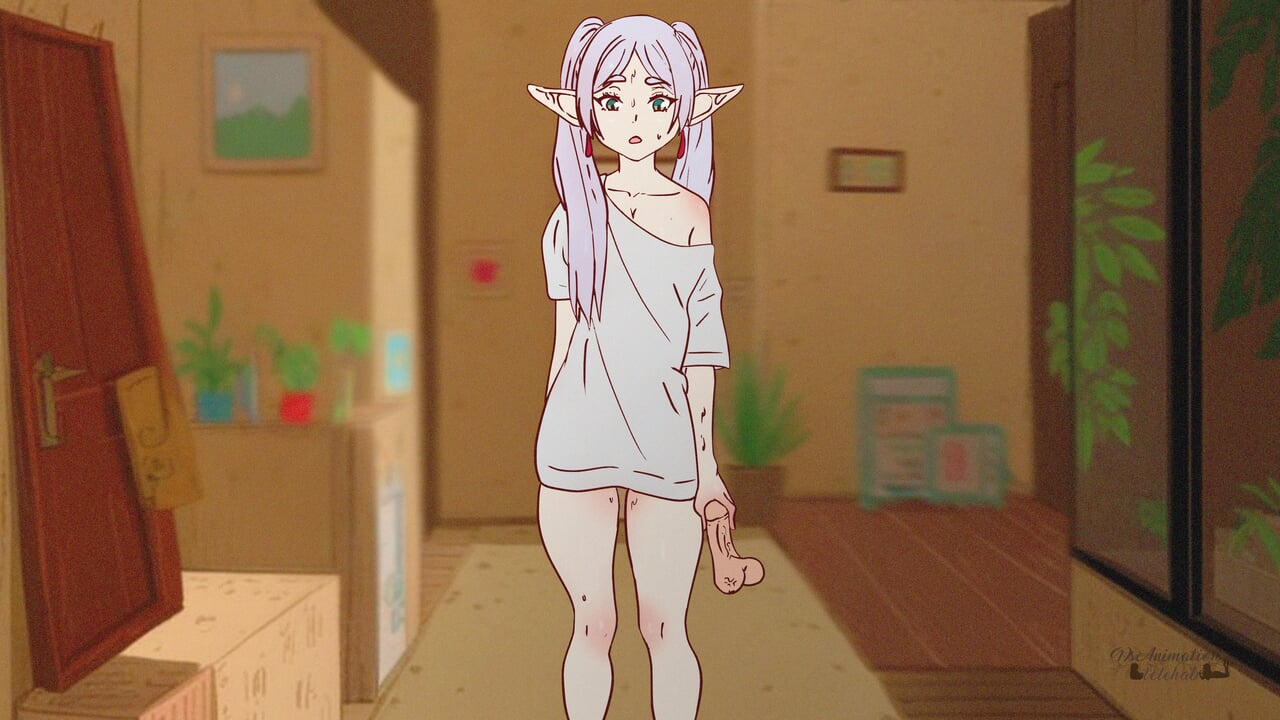 Frieren è stato intrappolato nello sperma appiccicoso e è stato scopata nel culo! Stark, Ingroppata Hentai, Cartone Animato, Parodia!
