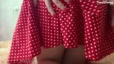 Blanke kont in een rode jurk houdt van anaal. feralberryy snapshot 3