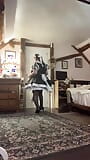 In a black and white maid outfit snapshot 5