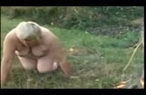 Fat Blond granny Outdoor R20 snapshot 3