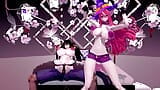 Natsumi Rabbit Hole Sex and Dance Undress Hentai Witch Girl Mmd 3D Red Hair Color Edit Smixix snapshot 9