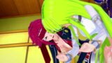 CC and Kallen have fun with Lelouch: Code Geass Parody snapshot 5