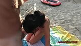 Public sex on the beach with a stranger! Ass and pussy creampie and facial cumshot snapshot 12