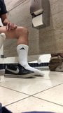 SUCKING COCK UNDER A MALL BATHROOM STALL snapshot 9