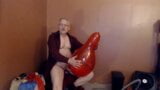 Balloonbanger 60) Slow Fun w Med Sized Balloon-Jerk Cum Pop snapshot 14