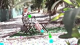 AuntJudys - Melody, BBW mature à forte poitrine de 52 ans - masturbation en plein air snapshot 3