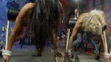 Blonde and brunette sex slaves get their hot asses slapped snapshot 15