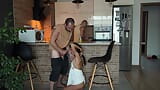 Girl cheats on cuckold guy by blowing his best friend behind the bar - 2.56 snapshot 15