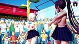 2 Awek Sekolah Tetek Besar Menari + Undressing Beransur-ansur (3D HENTAI) snapshot 7