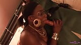 Voluptuous Ebony Deep Throats Two Cocks Before Taking Them in Her Tight Pussy snapshot 4