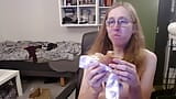 Horny small cock tranny jerking off, ordering and getting take away live on stream, and punished for being naughty snapshot 20