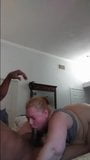 Fatty Sucks the Black Off His Dick and He Cum in Her Mouth snapshot 1