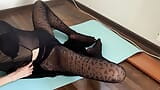 goddess worship feet in black tights snapshot 14