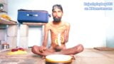 Sexy slim body Rajeshplayboy993 eating Bananas. Skinny handsome face boy. snapshot 17