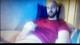 Straight bearded  Latino edging his huge hung thick cock snapshot 7