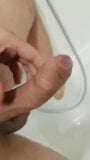 Two times in a row nice flowing cumshot close up snapshot 2