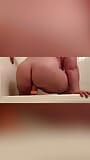 Full 6min Dildo Sucking and riding in the bathroom snapshot 15