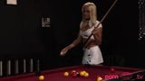 Pool playing busty blonde sucks long shlong snapshot 3