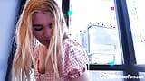 Blonde tries out her new sex toy snapshot 19