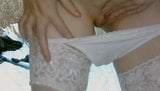 Shows pussy in panties snapshot 7