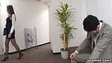 Japanese office babe Luke Ichinose smokes her colleague's dick in the office uncensored. snapshot 1