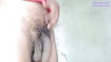 Rajeshplayboy993 kencing, mandi emas dua kali di bilik air, cincin zakar, telur, punggung, melancap zakar dan memancut batang snapshot 2