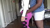 Big booty grinding dance in pink leggings snapshot 1