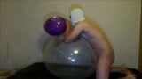 Fucking an clear ballon and blow up a small balloon snapshot 5