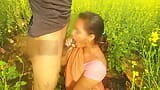 My Indian Bhabhi ko sarso ke khet me lund chusaya, fir dogy style me choda, Hindi me snapshot 2