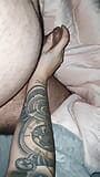 Step mom with tattoo recorded on camera while handjob step son dick snapshot 8