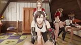 Tifa x Aerith sexo a três tifa fodida por cinta enquanto te masturba snapshot 20