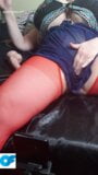 Schau dir sexy Susi in blauen Dessous an snapshot 9