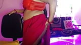 Hot Bhabhi pressed her boobs and gently pinched her nipples while opening her bra. snapshot 24