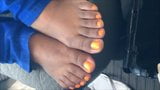 Dayana Cottrell Orange Toenails snapshot 4