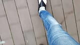 public crossdressing - showing sexy feet snapshot 15