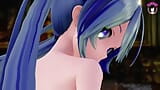 Miku com cabelo azul sexy dança completa nua e sexo snapshot 1