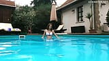 Windy weather swimming pool session Hermione Ganger snapshot 8