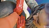 Zwei latex-herrinnen, sissy, domina anal fisting snapshot 6