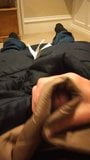 Play ladies and CUM with her puffer jacket while she's out snapshot 15