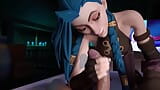 League of Legends - Nachtfernsehen mit Jinx (bekleidete Version) (Animation mit Ton) snapshot 6