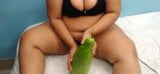 Sexy tamil aunty wants to have sex by inserting gourd inside genitalia - Hindi snapshot 3