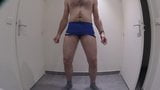 Trying swimsuit in toilet office snapshot 5