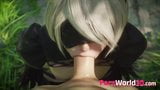 Nier Automata, jolie 2b baisée dans toutes les poses snapshot 15