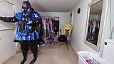 PVC layered maid Cosplay and Gasmask Breathplay, Tube in Suit snapshot 10