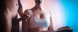 spermasprut samlingsvideo från en blond, het flickvän - påklädda bröst snapshot 10