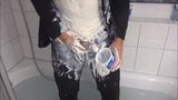 Wet Messy Pee Cum im Anzug snapshot 12