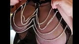 Ich probiere meine baskische PVC & Chains vor unserer reise in den Sexclub an snapshot 6