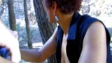 Hard fucking outdoor sex in the woods snapshot 4