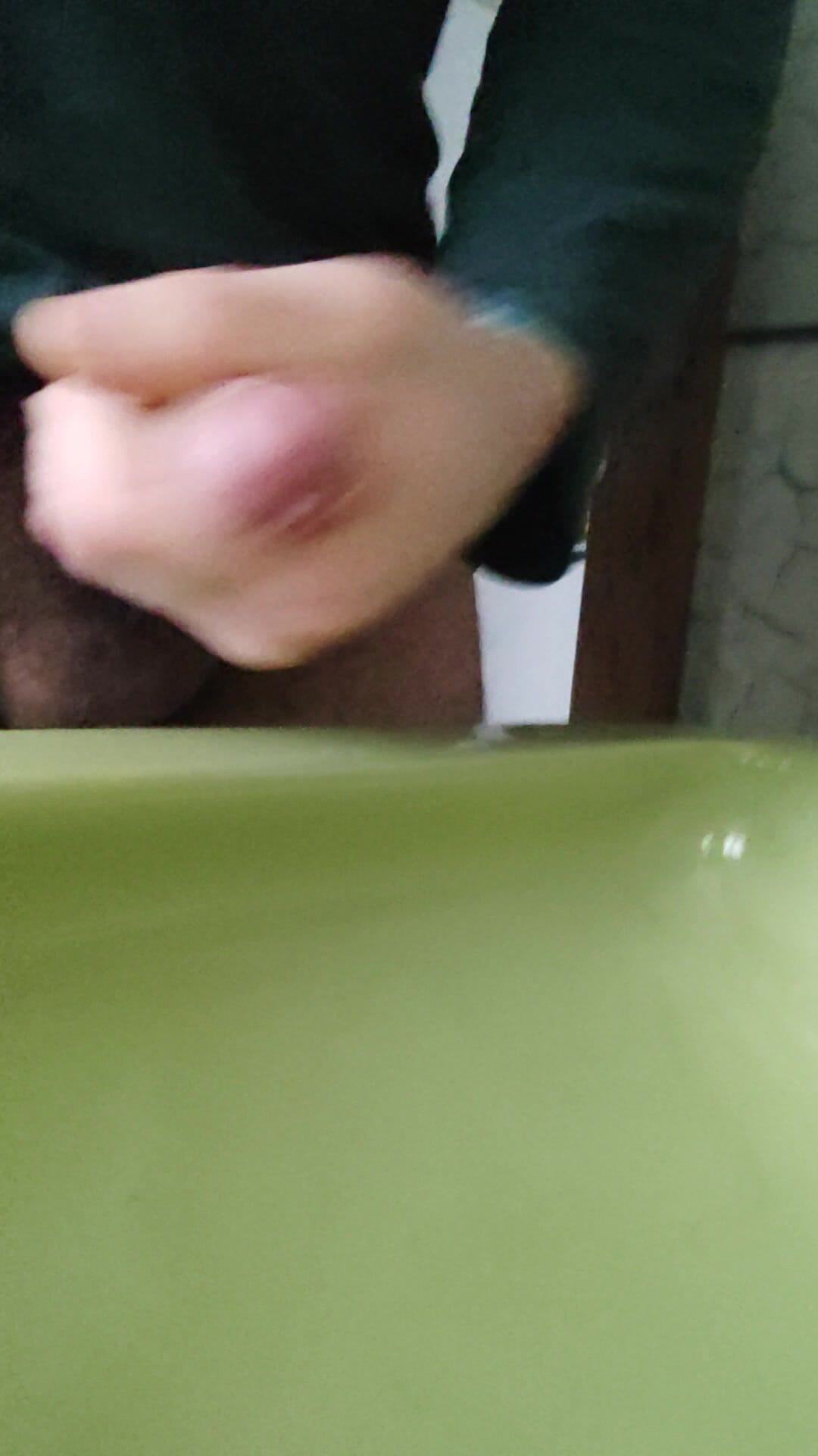 Cum in the bathroom snapshot 2